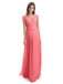 Kailee A-Linie Bodenlange V-Ausschnitt Chiffon Lange Brautjungfernkleider