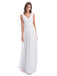 Kailee A-Linie Bodenlange V-Ausschnitt Chiffon Lange Brautjungfernkleider