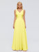 Ryleigh V-Ausschnitt Lange Chiffon Brautjungfernkleider