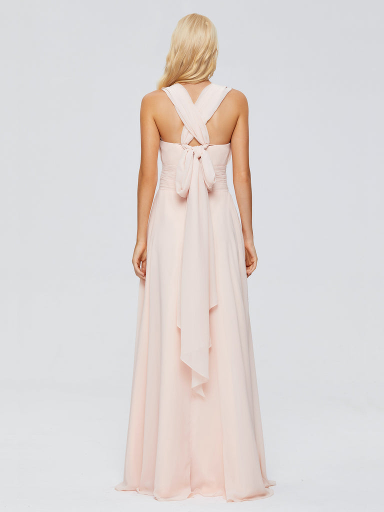 Ximena A-Linie Träger Band Chiffon Brautjungfernkleider