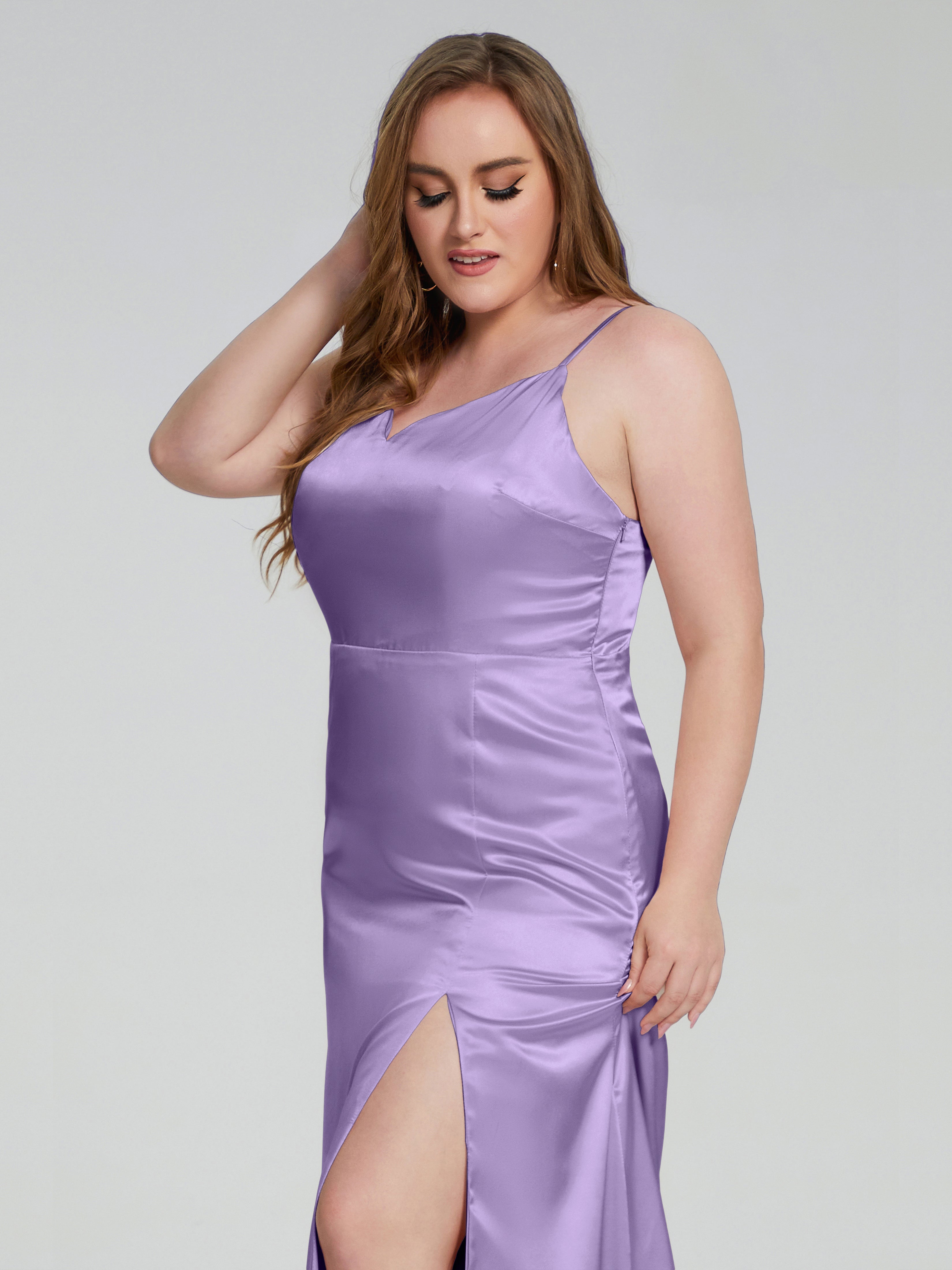 Adelyn Sexy Weichem Satin Brautjungfernkleider in Übergröße