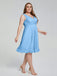Callie Elegante V-Ausschnitt Chiffon Brautjungfernkleider in Übergröße