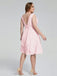 Callie Elegante V-Ausschnitt Chiffon Brautjungfernkleider in Übergröße