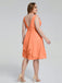 Callie Elegante V-Ausschnitt Chiffon Brautjungfernkleider in Übergröße