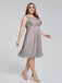 Callie Elegante V-Ausschnitt Chiffon Brautjungfernkleider in Übergröße