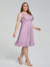 Callie Elegante V-Ausschnitt Chiffon Brautjungfernkleider in Übergröße