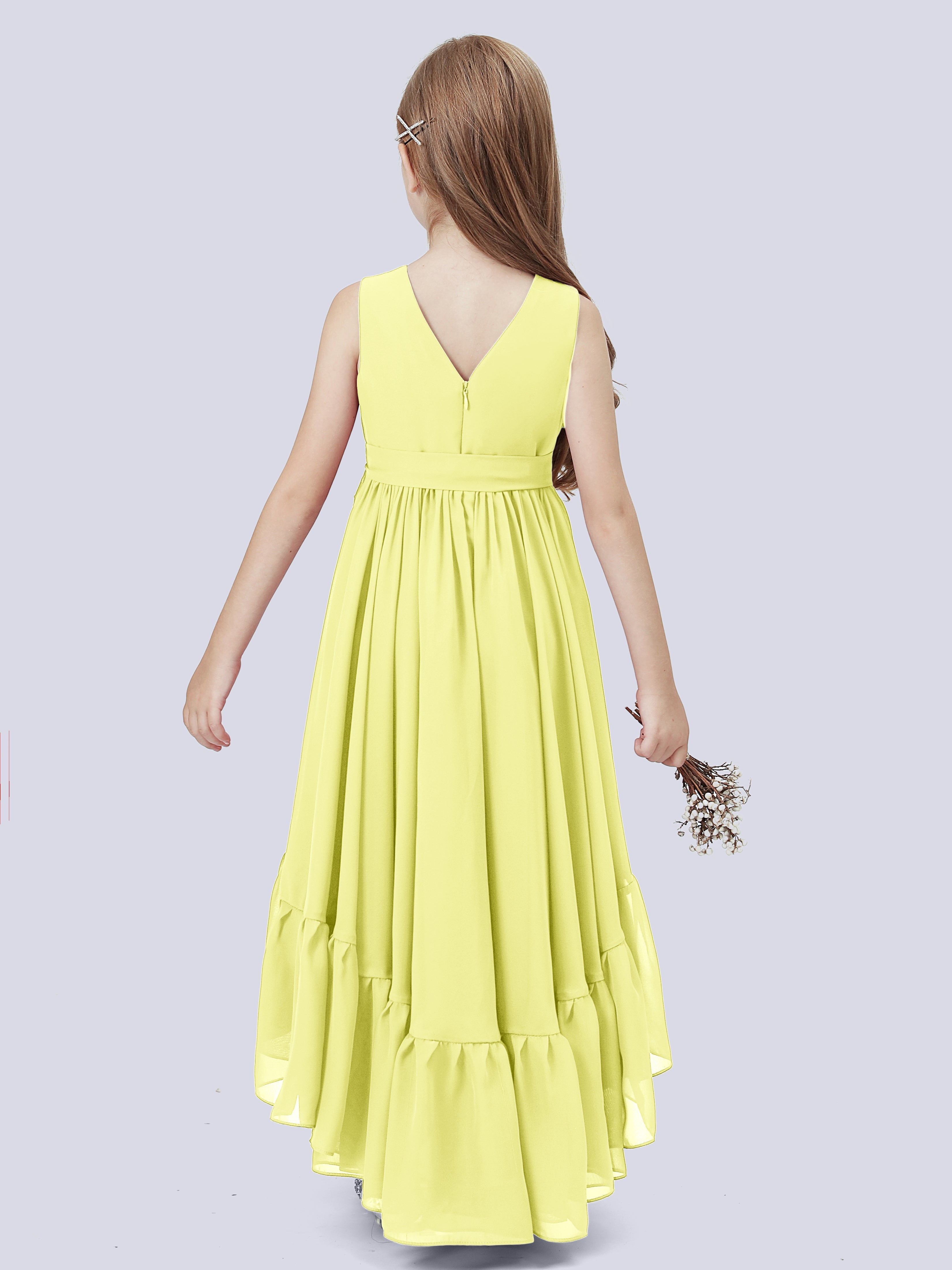 High-Low Chiffon Kleid für Junge Brautjungfern