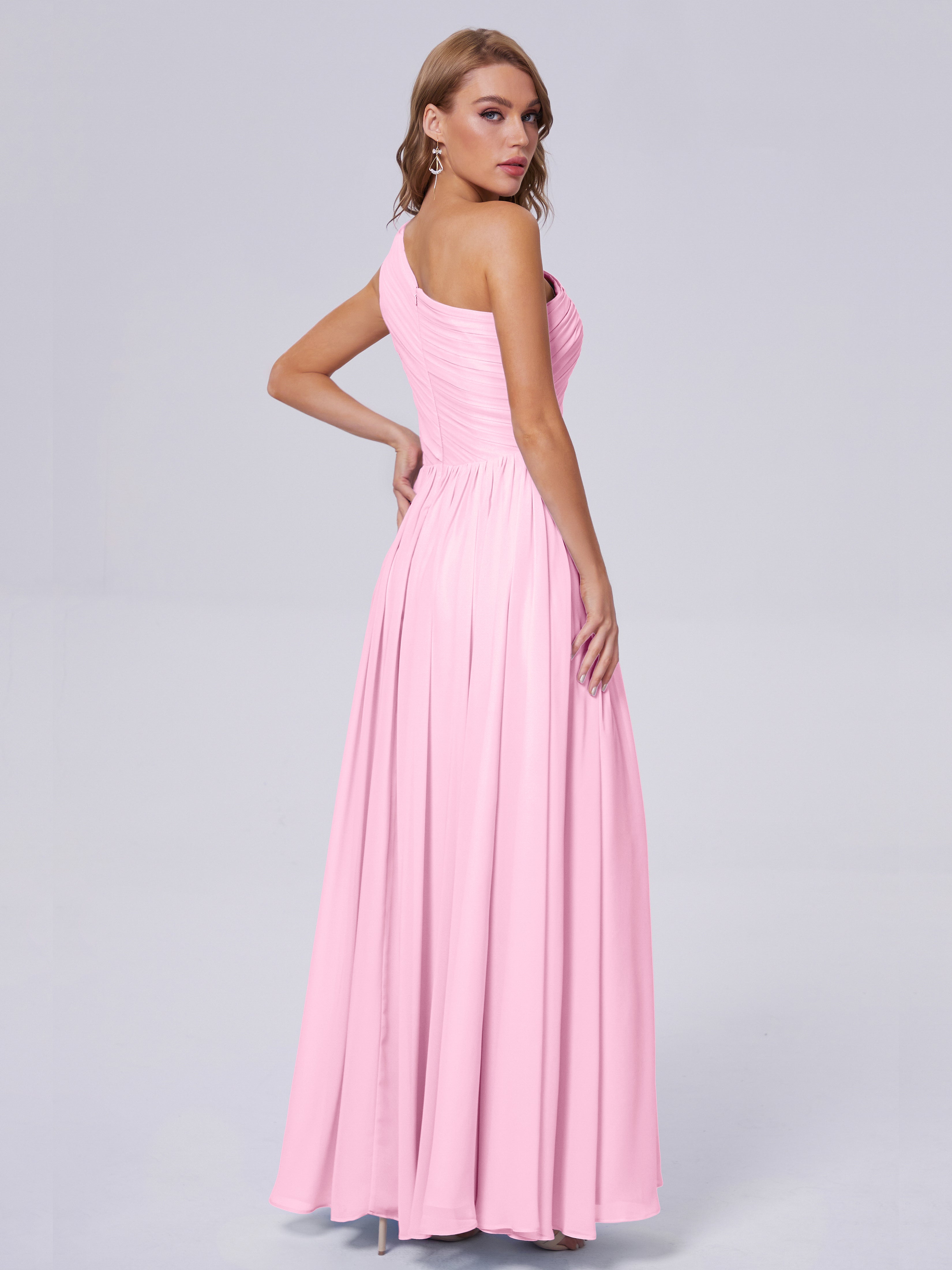 Paige One-Shoulder-Chiffon-Brautjungfernkleider