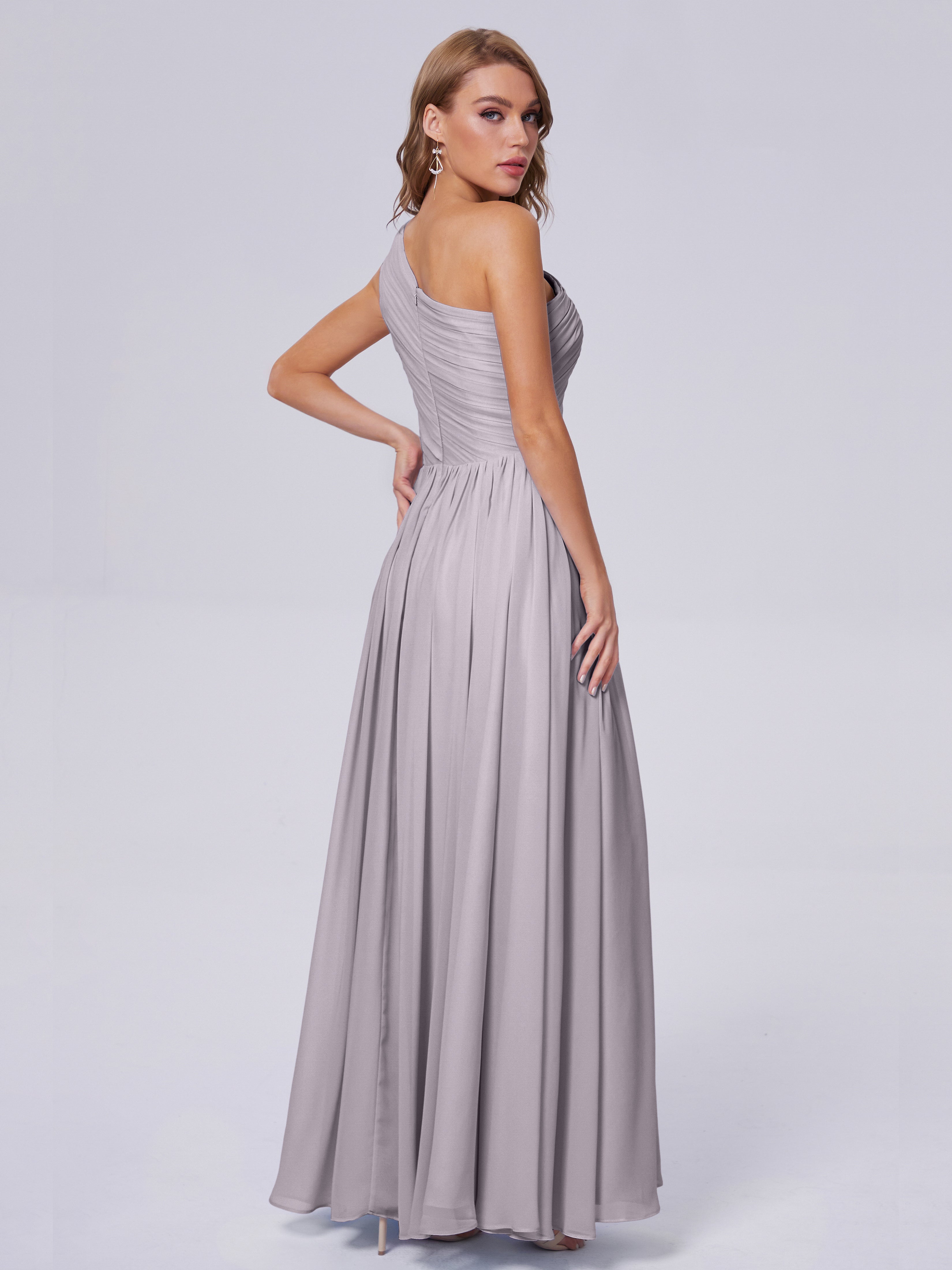 Paige One-Shoulder-Chiffon-Brautjungfernkleider