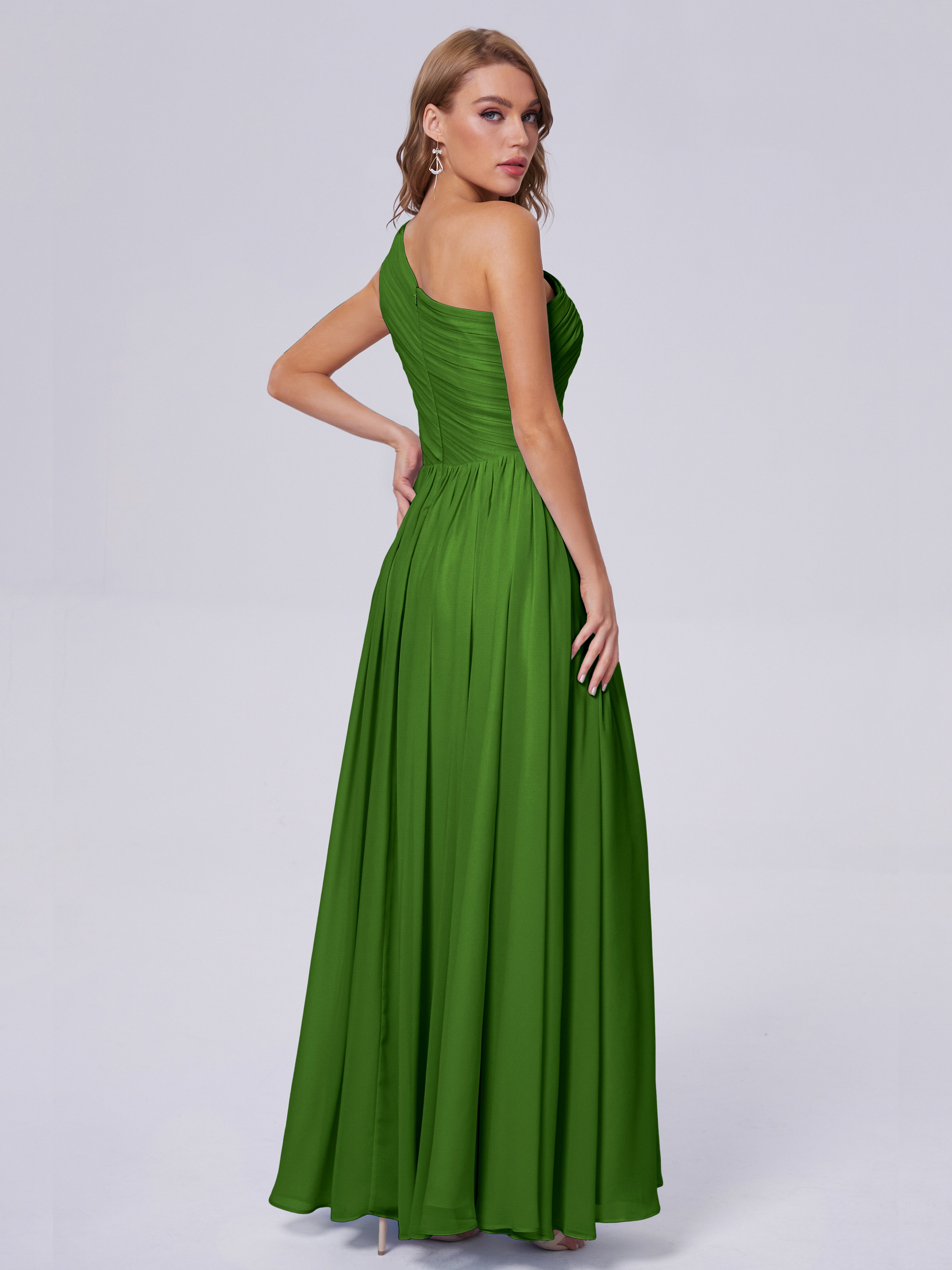 Paige One-Shoulder-Chiffon-Brautjungfernkleider