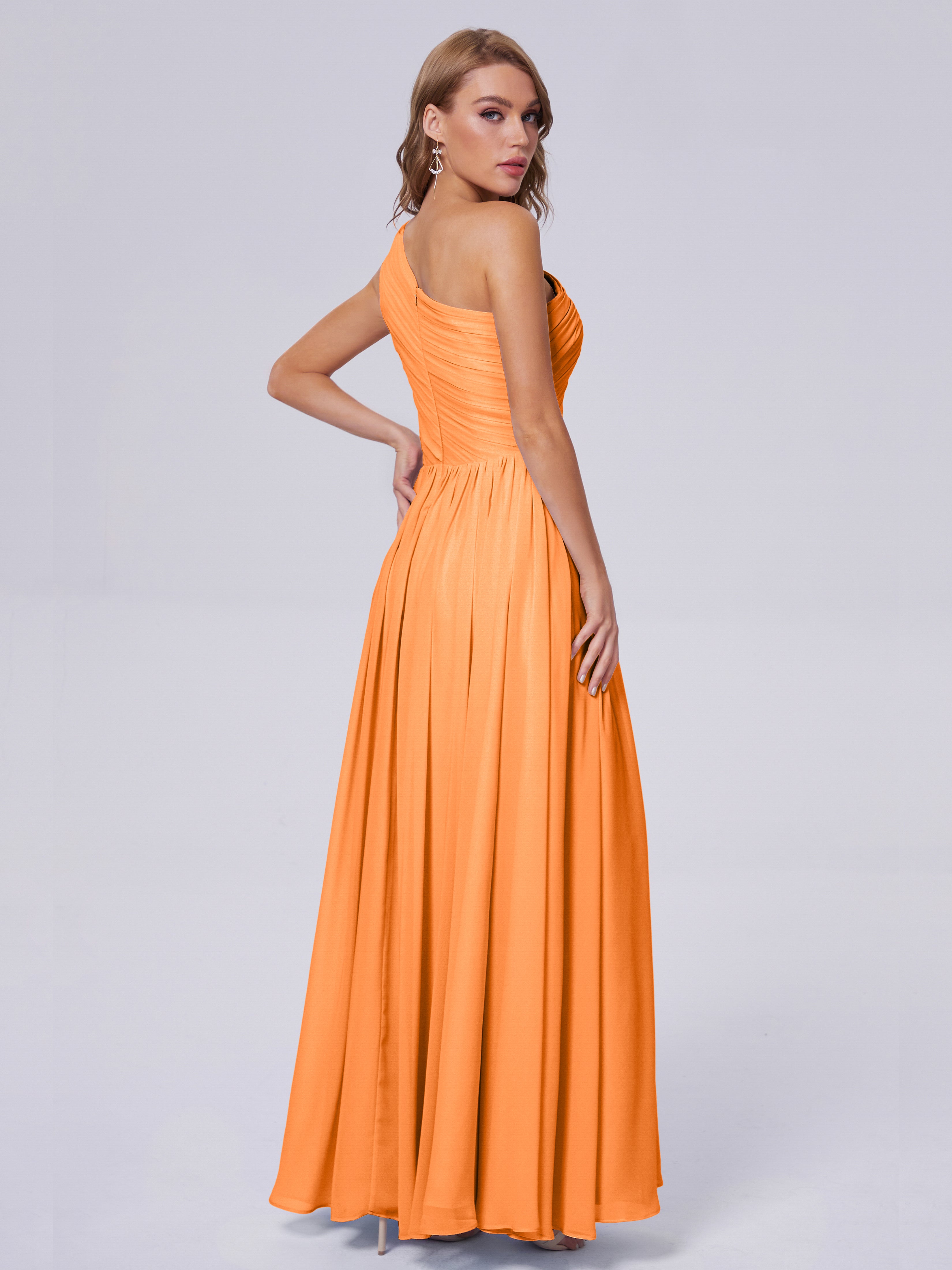 Paige One-Shoulder-Chiffon-Brautjungfernkleider