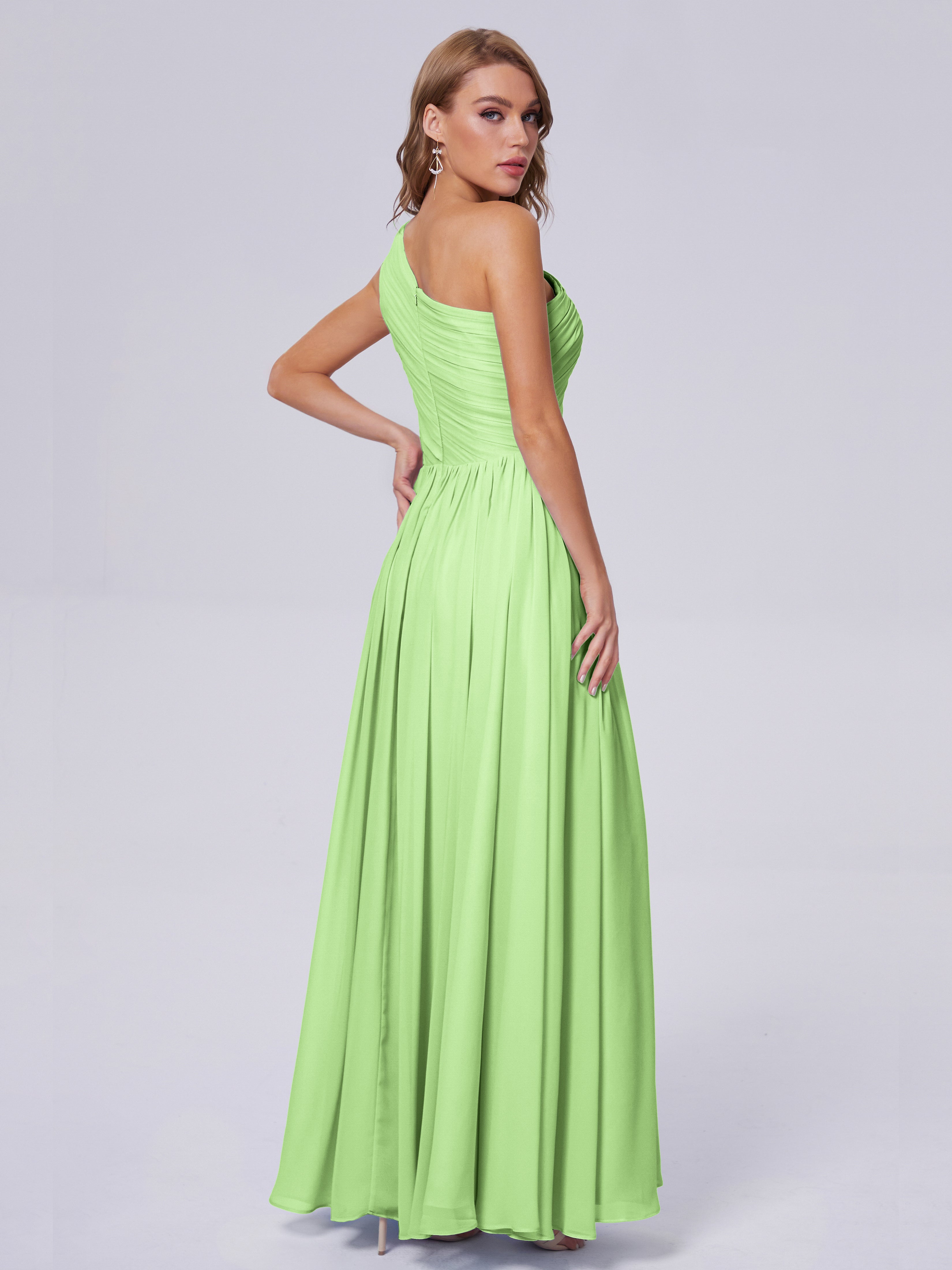 Paige One-Shoulder-Chiffon-Brautjungfernkleider