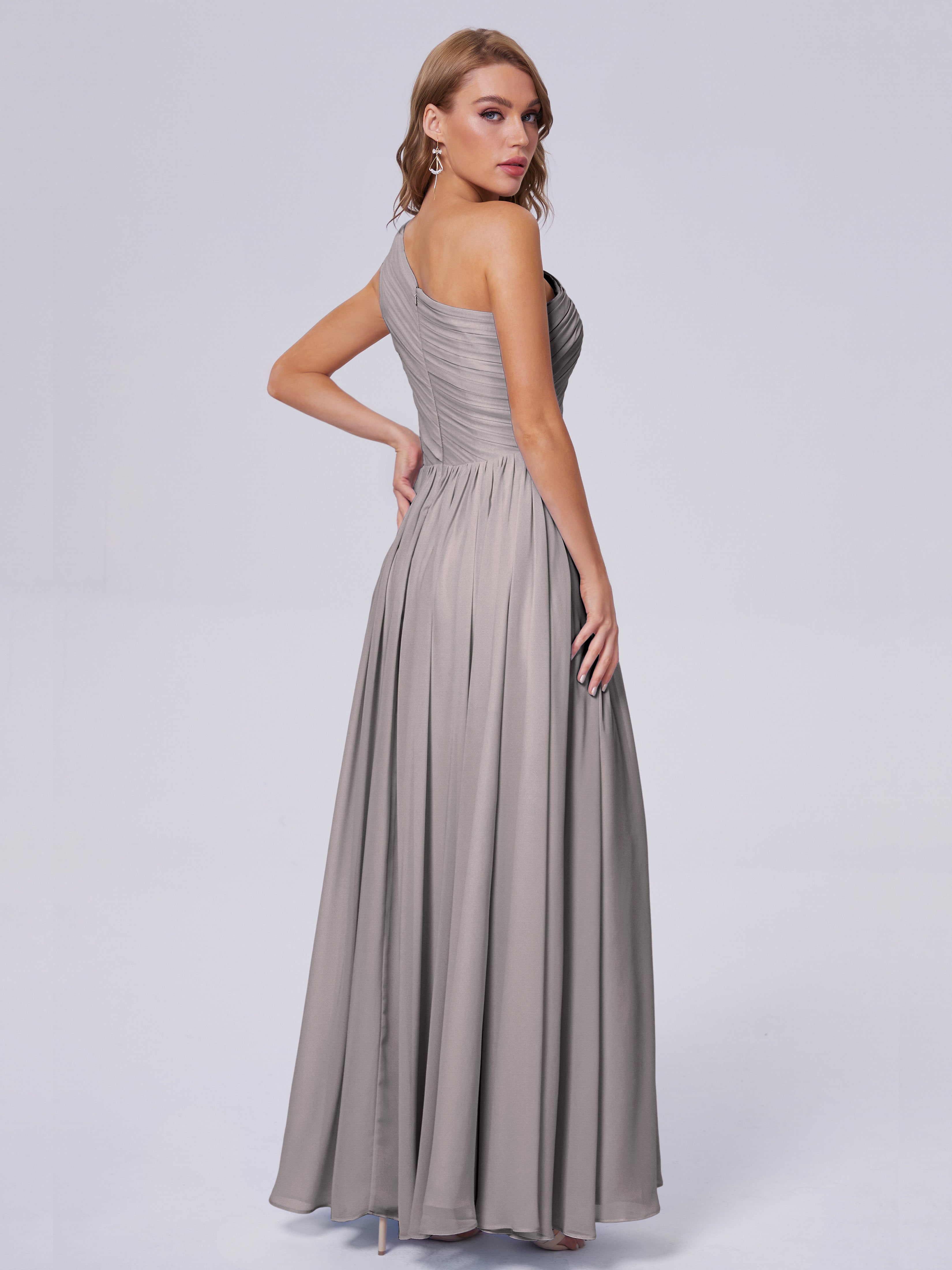 Paige One-Shoulder-Chiffon-Brautjungfernkleider