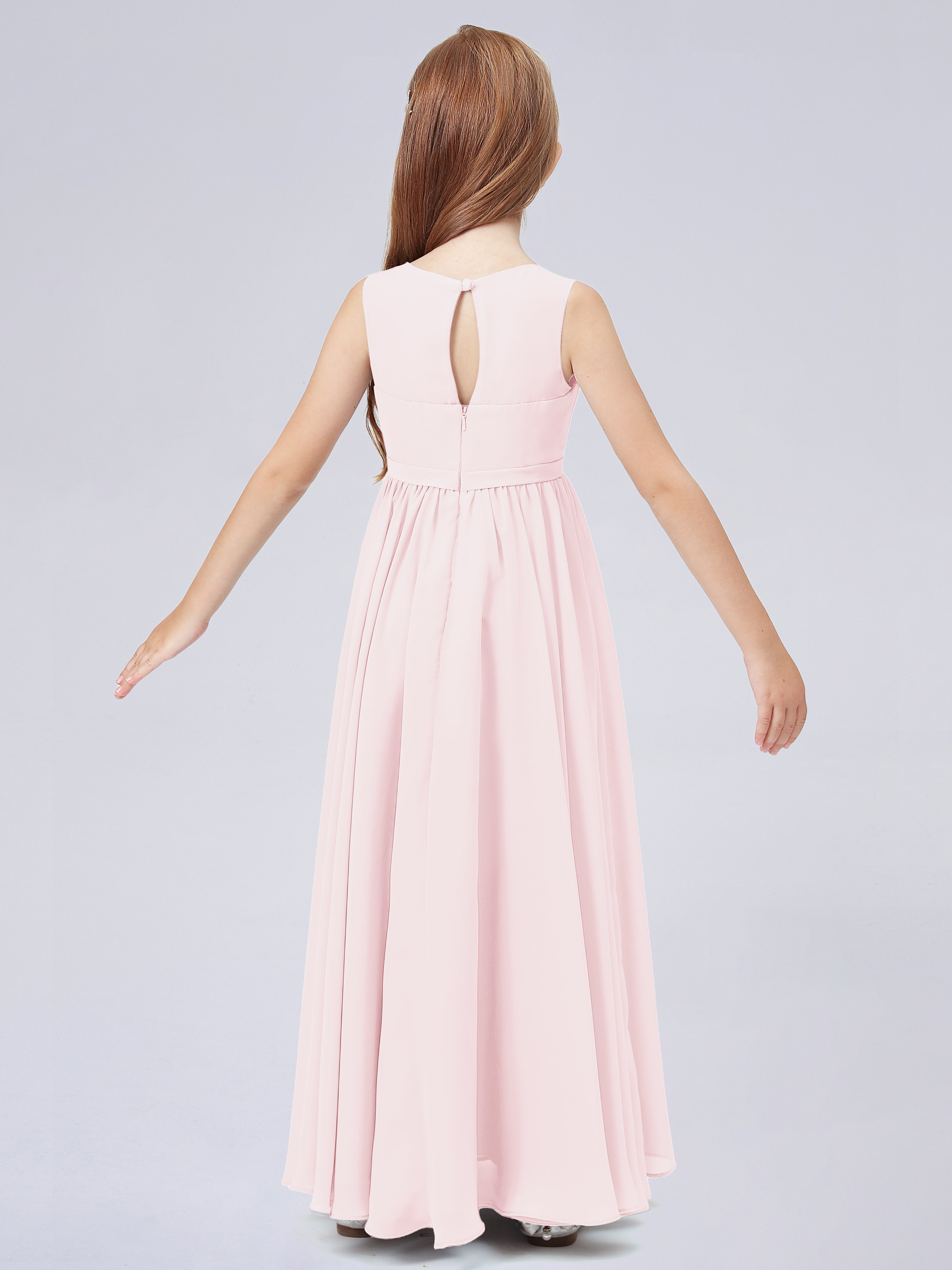 Ärmelloses Chiffon Kleid für Junge Brautjungfern