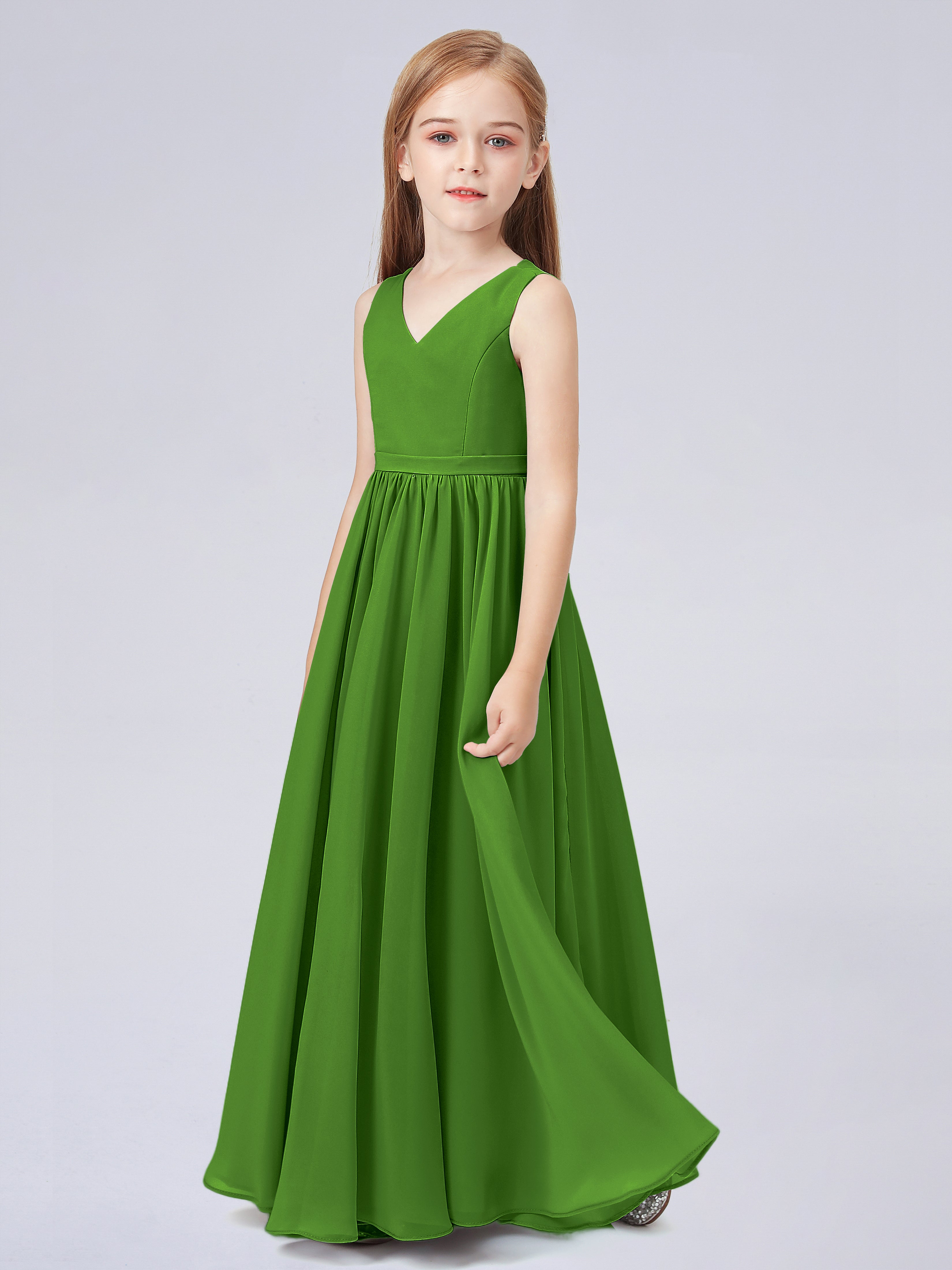 Ärmelloses Chiffon Kleid für Junge Brautjungfern