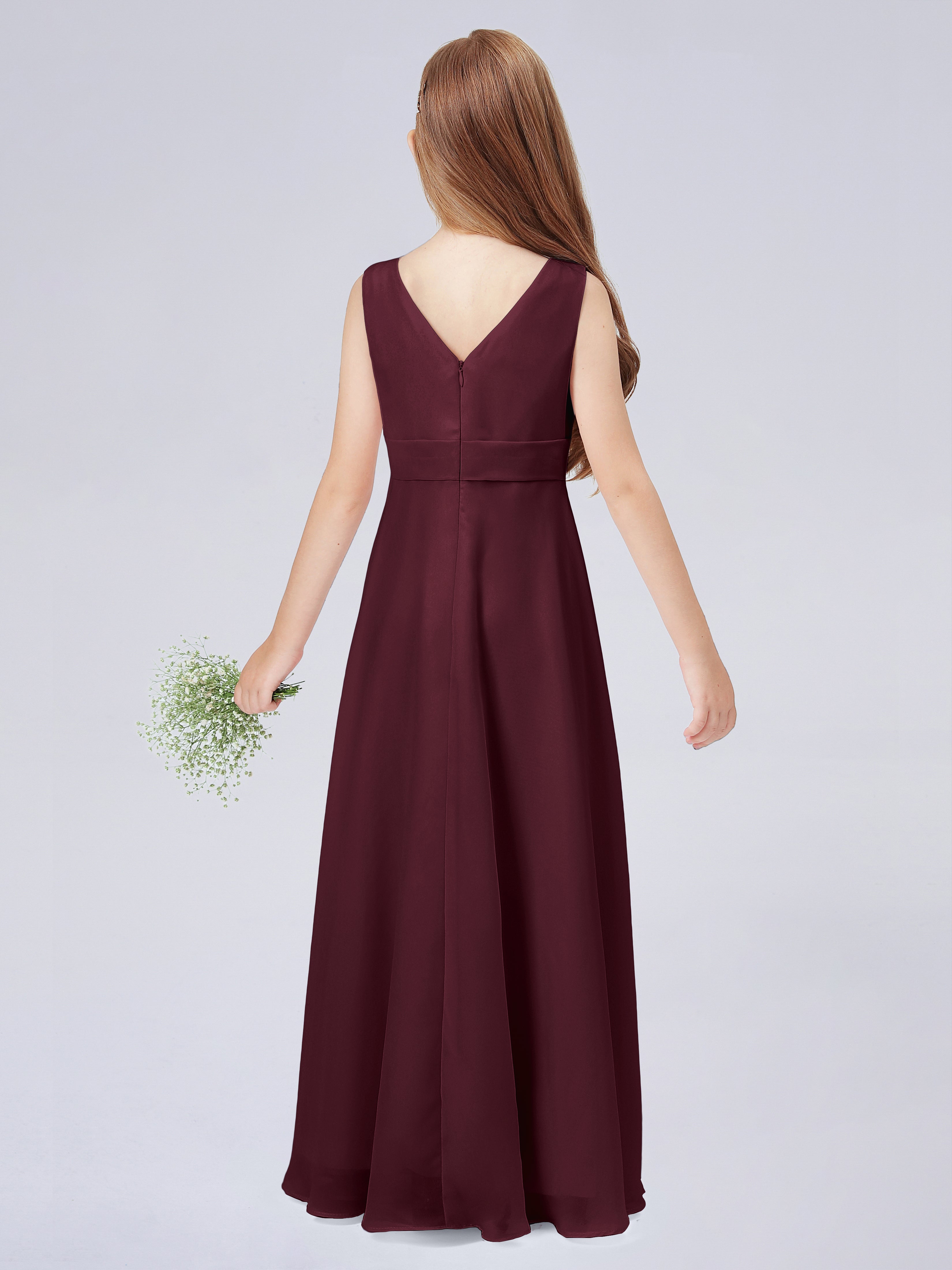 Trägerkleid für Junge Brautjungfern mit Cascade