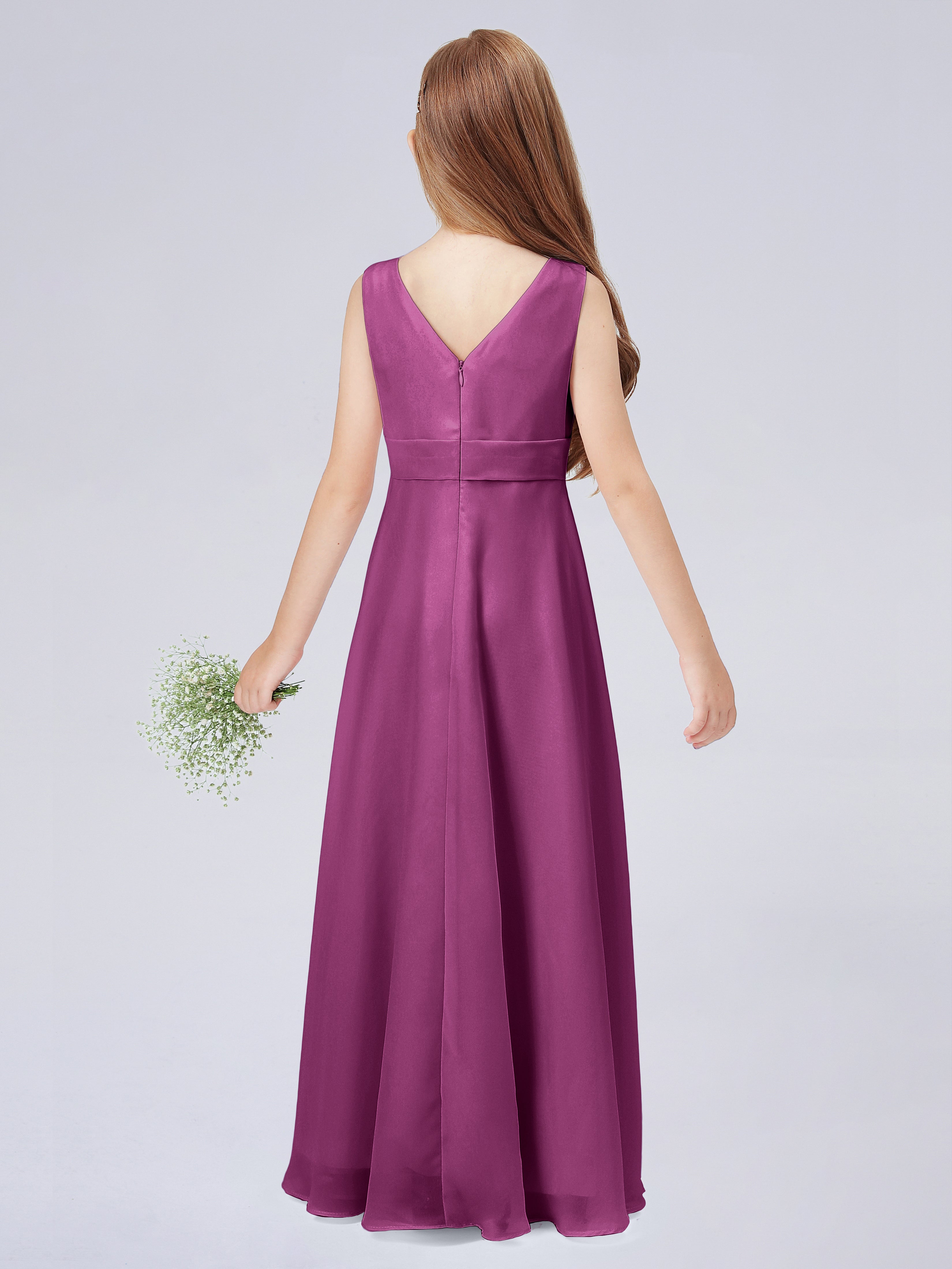 Trägerkleid für Junge Brautjungfern mit Cascade