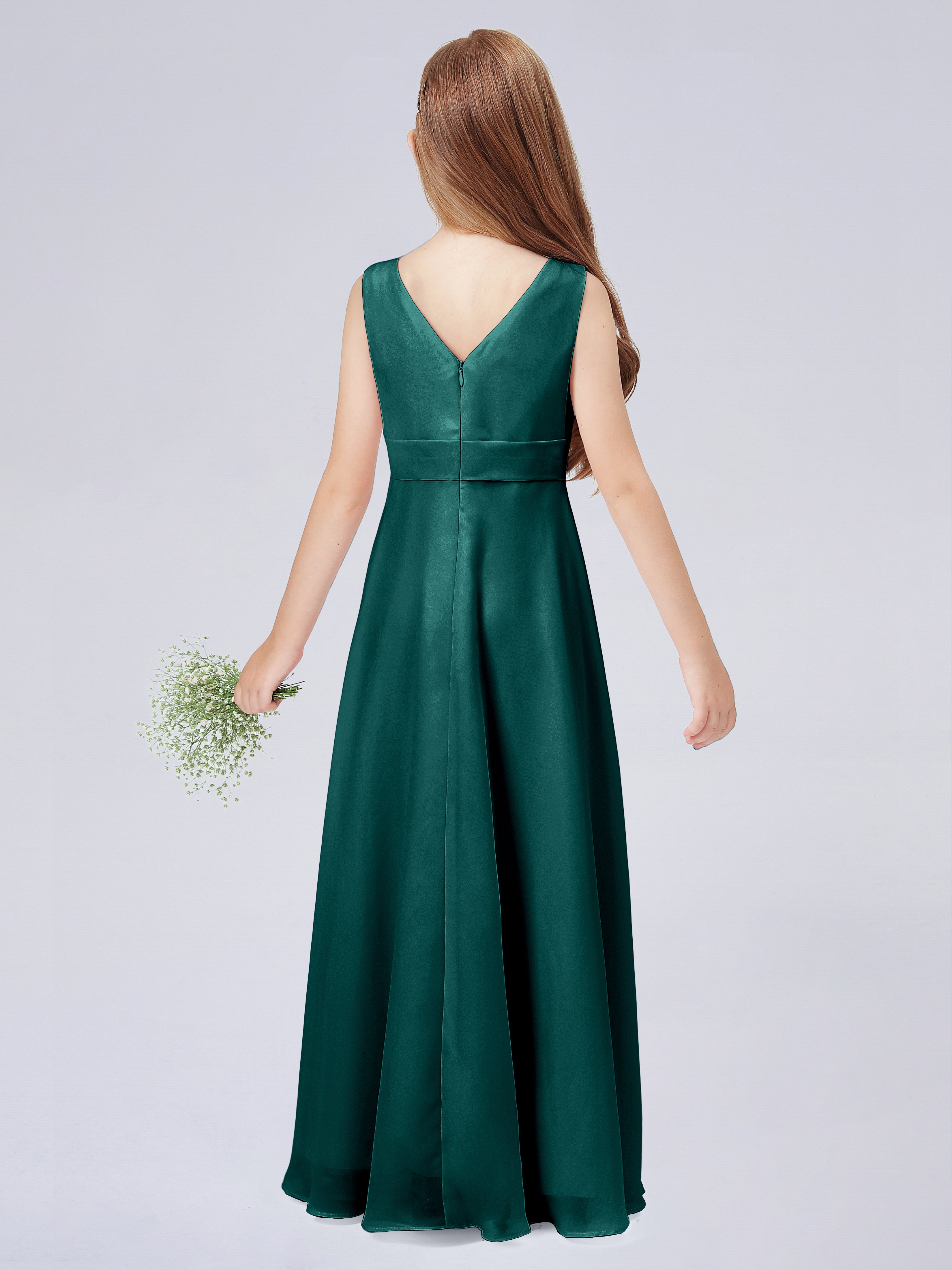 Trägerkleid für Junge Brautjungfern mit Cascade