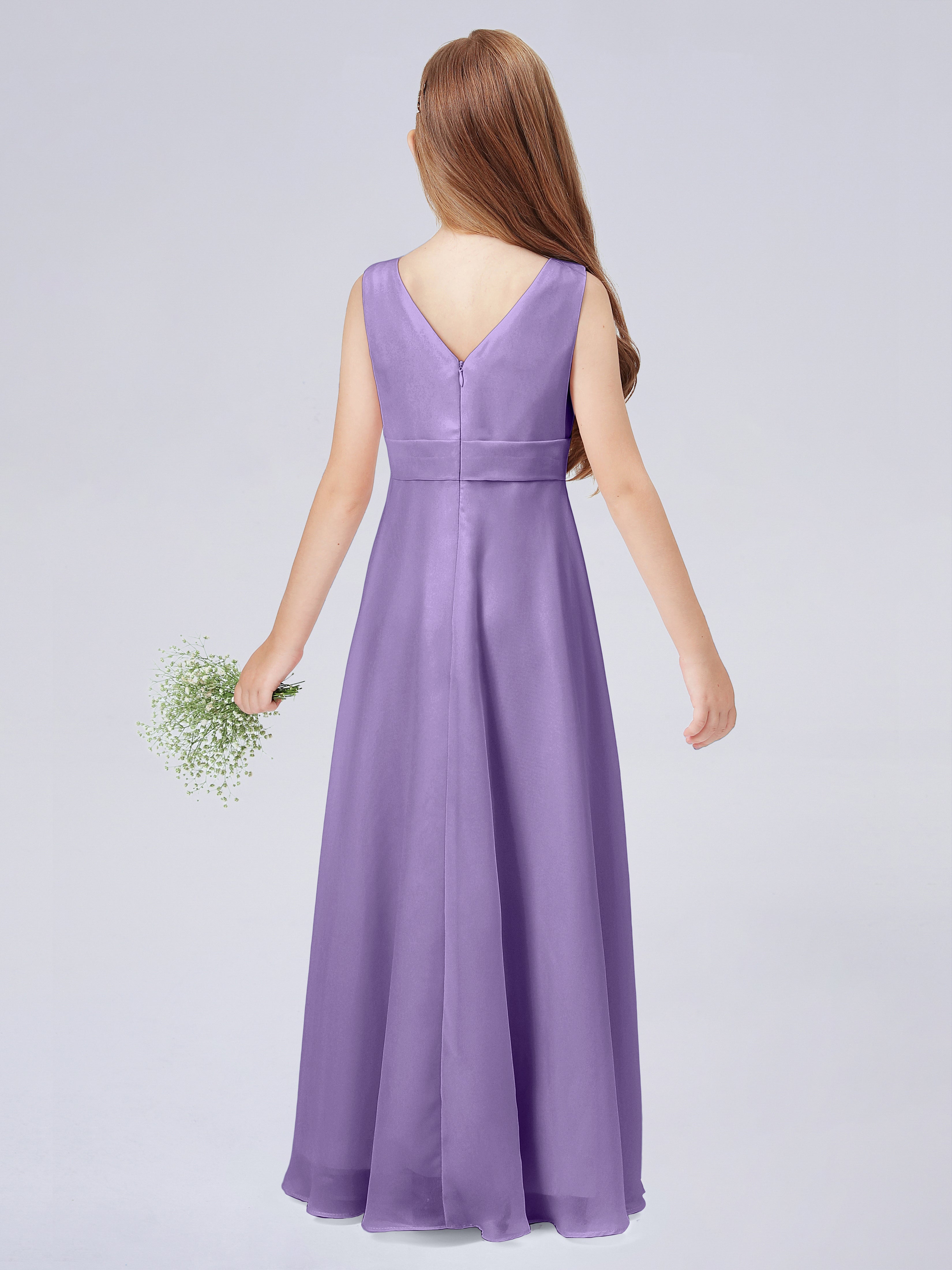 Trägerkleid für Junge Brautjungfern mit Cascade