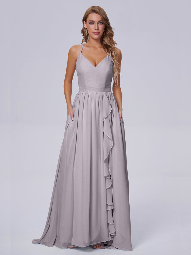 Teagan Asymmetrisch Chiffon-Brautjungfernkleider
