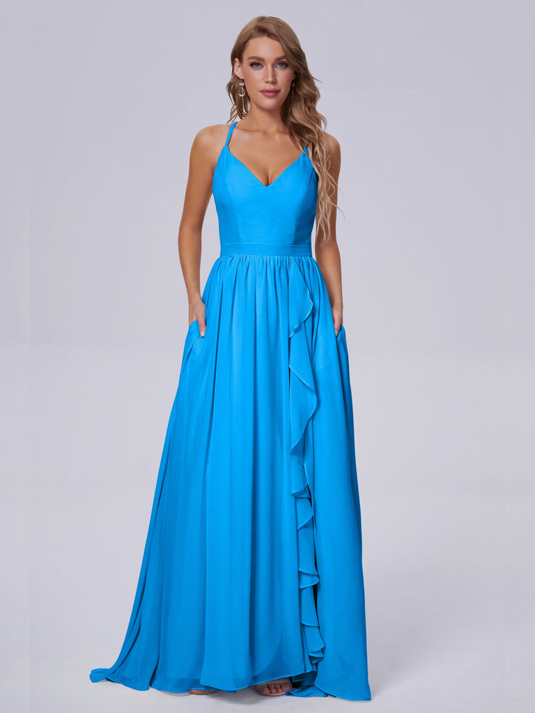 Teagan Asymmetrisch Chiffon-Brautjungfernkleider